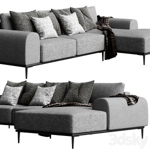 Sofa góc xám hiện đại
